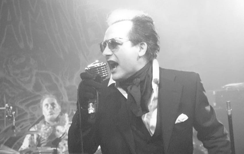 Dave Vanian of The Damned performing live in London, 2010