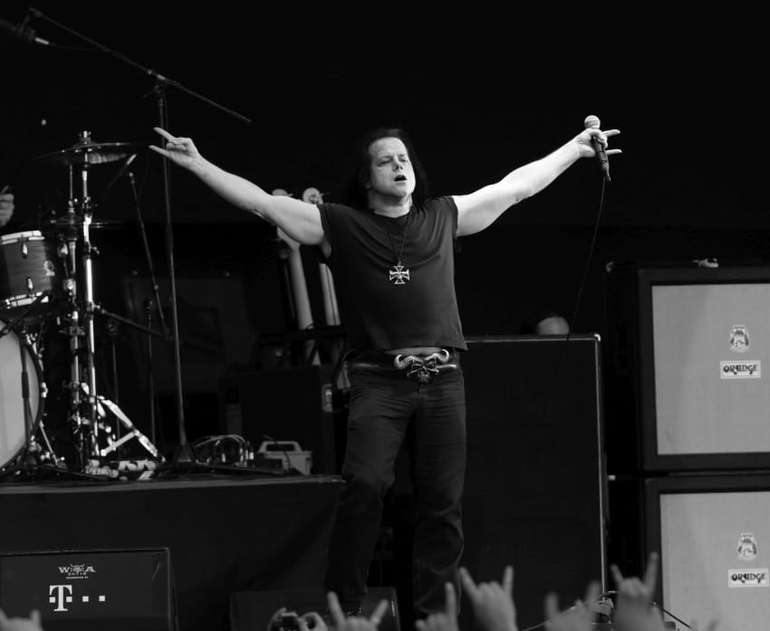 Glenn Danzig na koncertu na festivalu Wacken Open Air 2018, frontmen Misfitsa