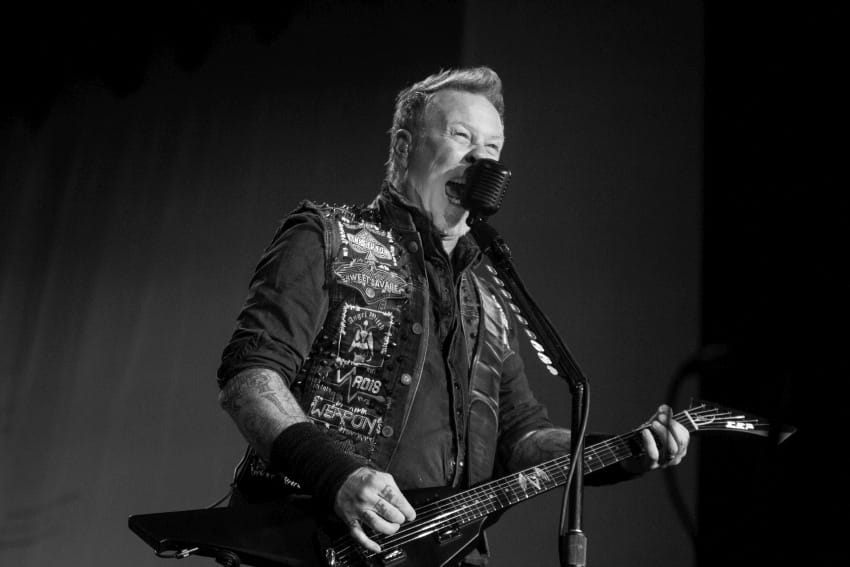 James Hetfield na koncertu 2016.