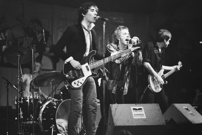 Sex Pistols koncert 1977 Johnny Rotten i Steve Jones legendarni punk bend