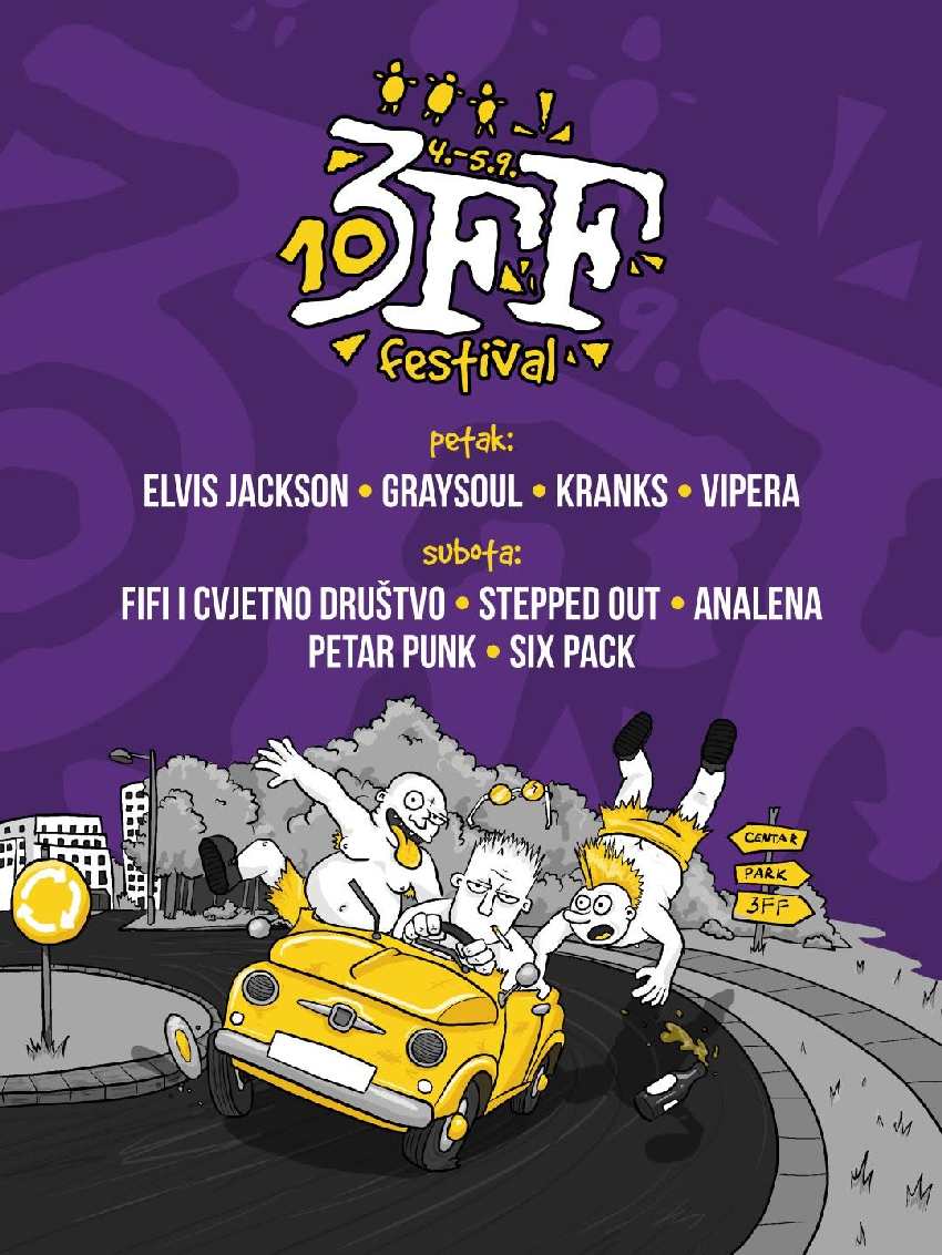 Plakat za 3FF Festival u Čakovcu 4. i 5. septembra